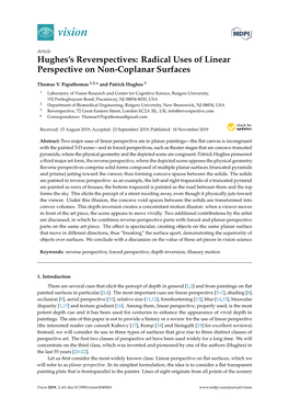 Hughes's Reverspectives: Radical Uses of Linear Perspective on Non-Coplanar Surfaces