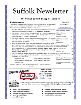 Suffolk Newsletter