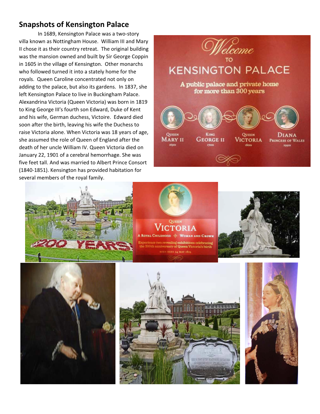 Snapshots of Kensington Palace in 1689, Kensington Palace Was a Two‐Story Villa Known As Nottingham House