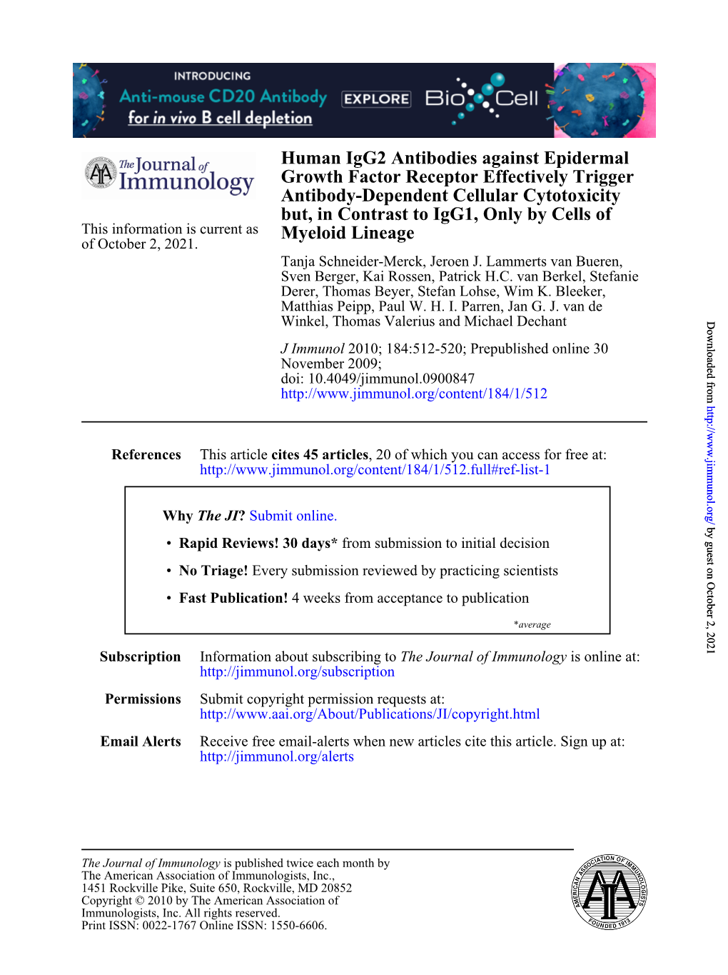 Human Igg2 Antibodies Against Epidermal Growth Factor Receptor