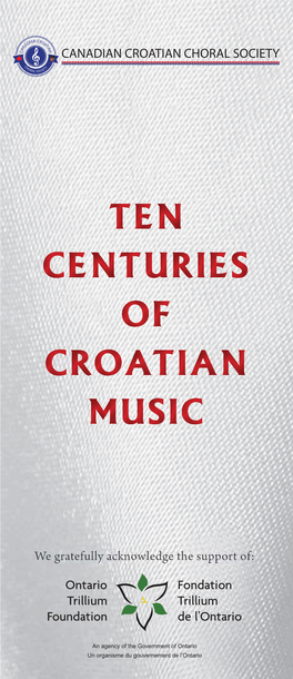 Ten Centuries of Croatian Music