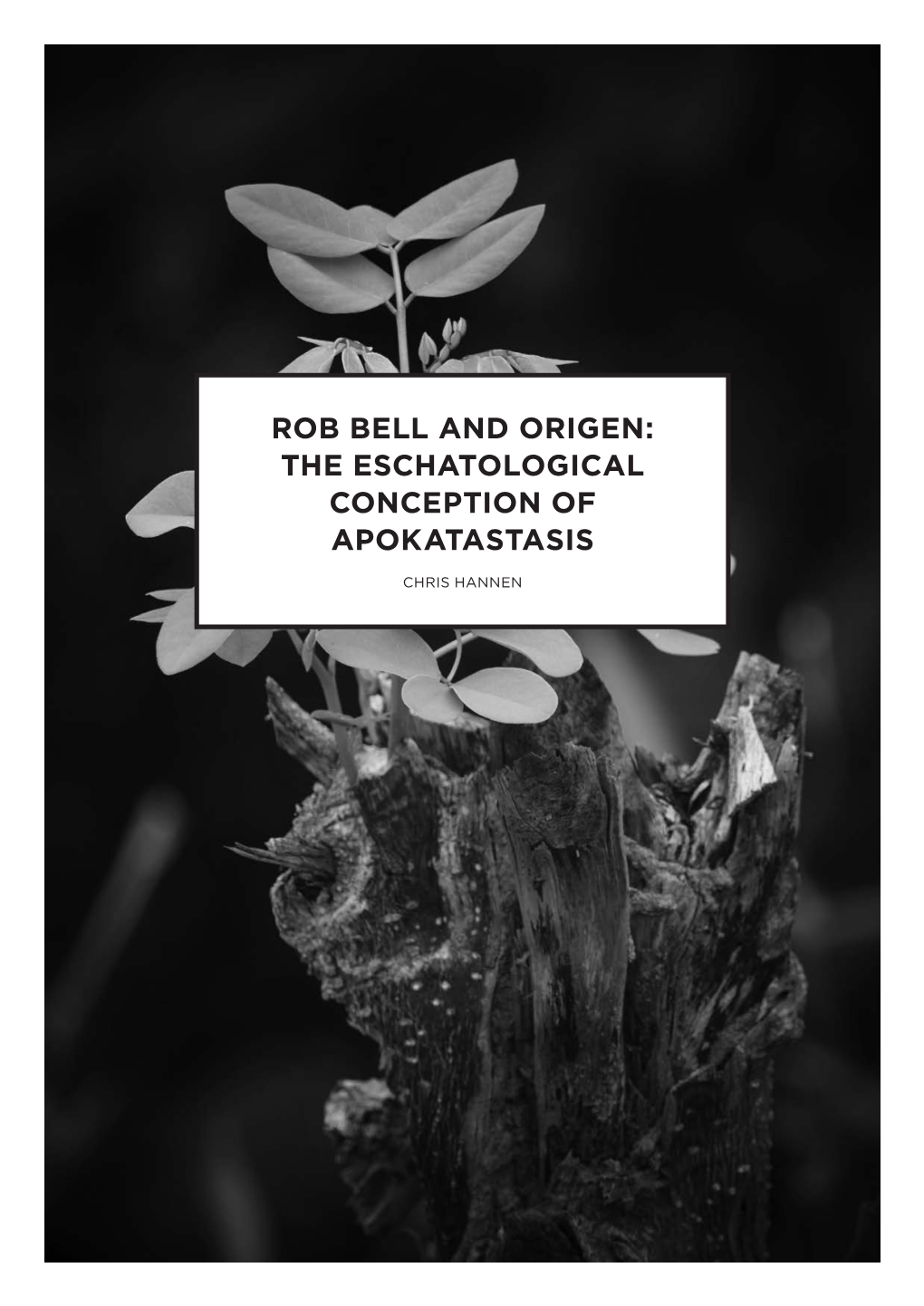 Rob Bell and Origen: the Eschatological Conception of Apokatastasis