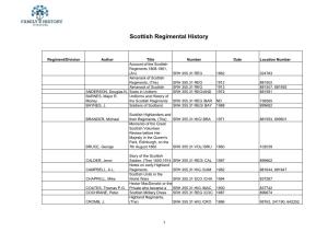 Scottish Regimental History