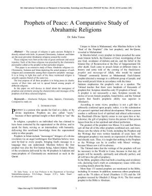 A Comparative Study of Abrahamic Religions