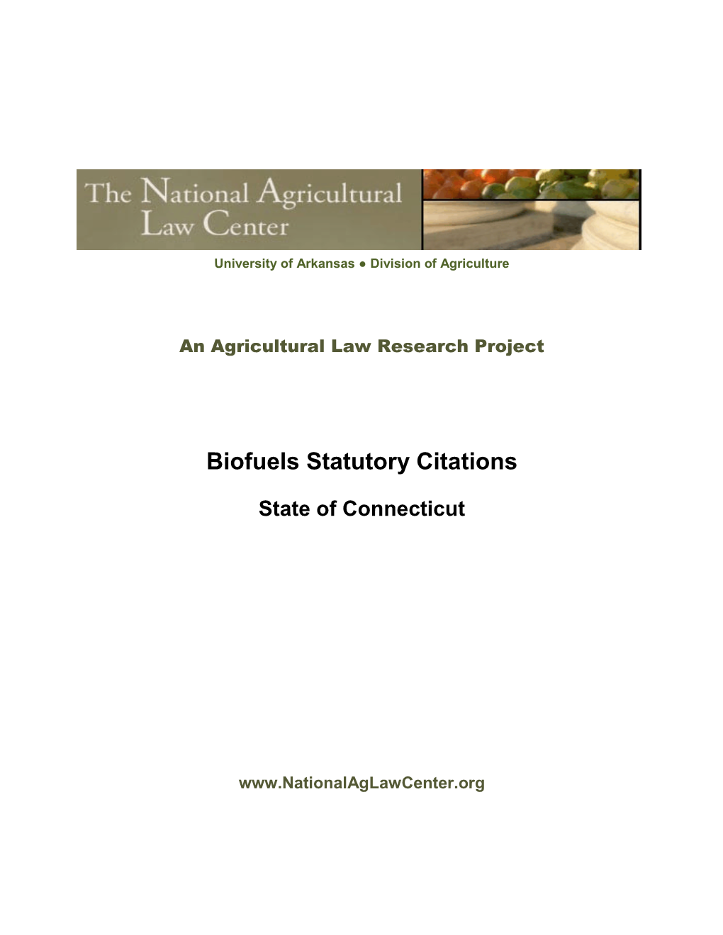 Biofuels Statutory Citations