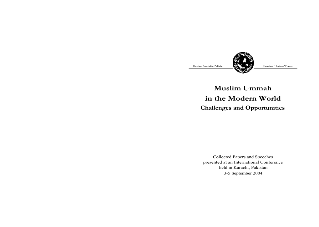 Muslim Ummah in the Modern World Challenges and Opportunities