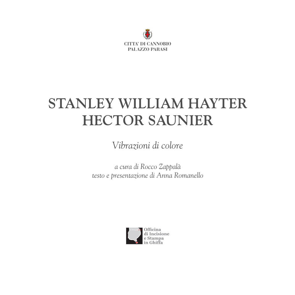 Stanley William Hayter Hector Saunier