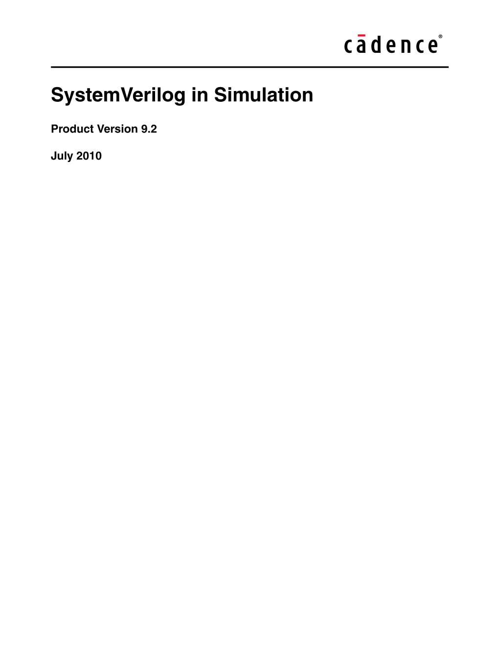 Systemverilog in Simulation