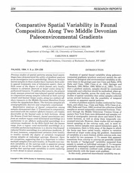Comparative Spatial Variability in Faunal Composition Along Two Middle Devonian Paleoenvironmental Gradients