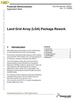 Land Grid Array (LGA) Package Rework