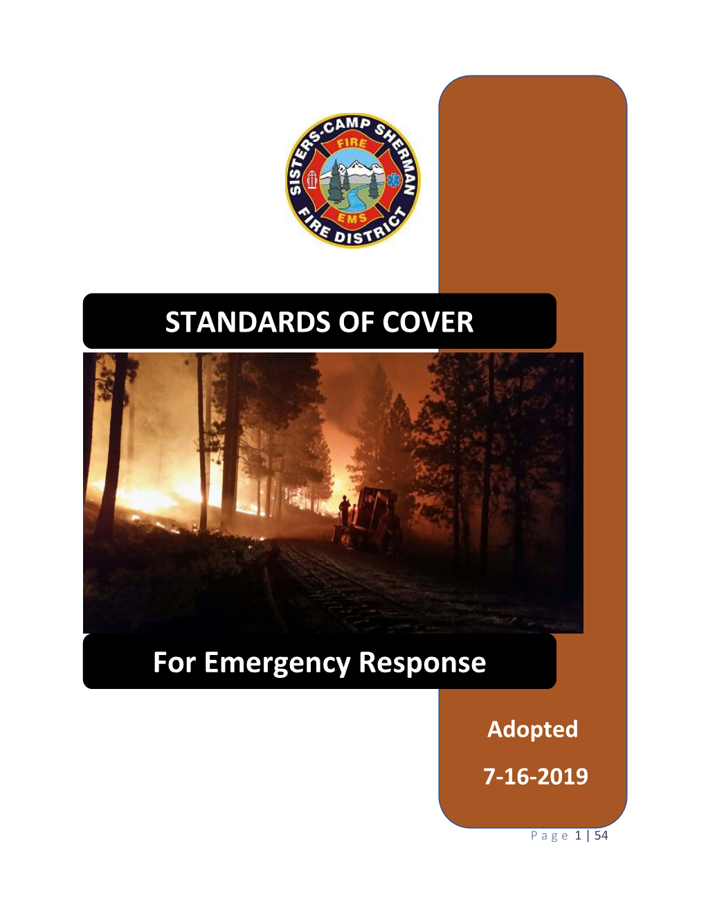 Standards of Cover for Emergency Response (SOC) in 2013