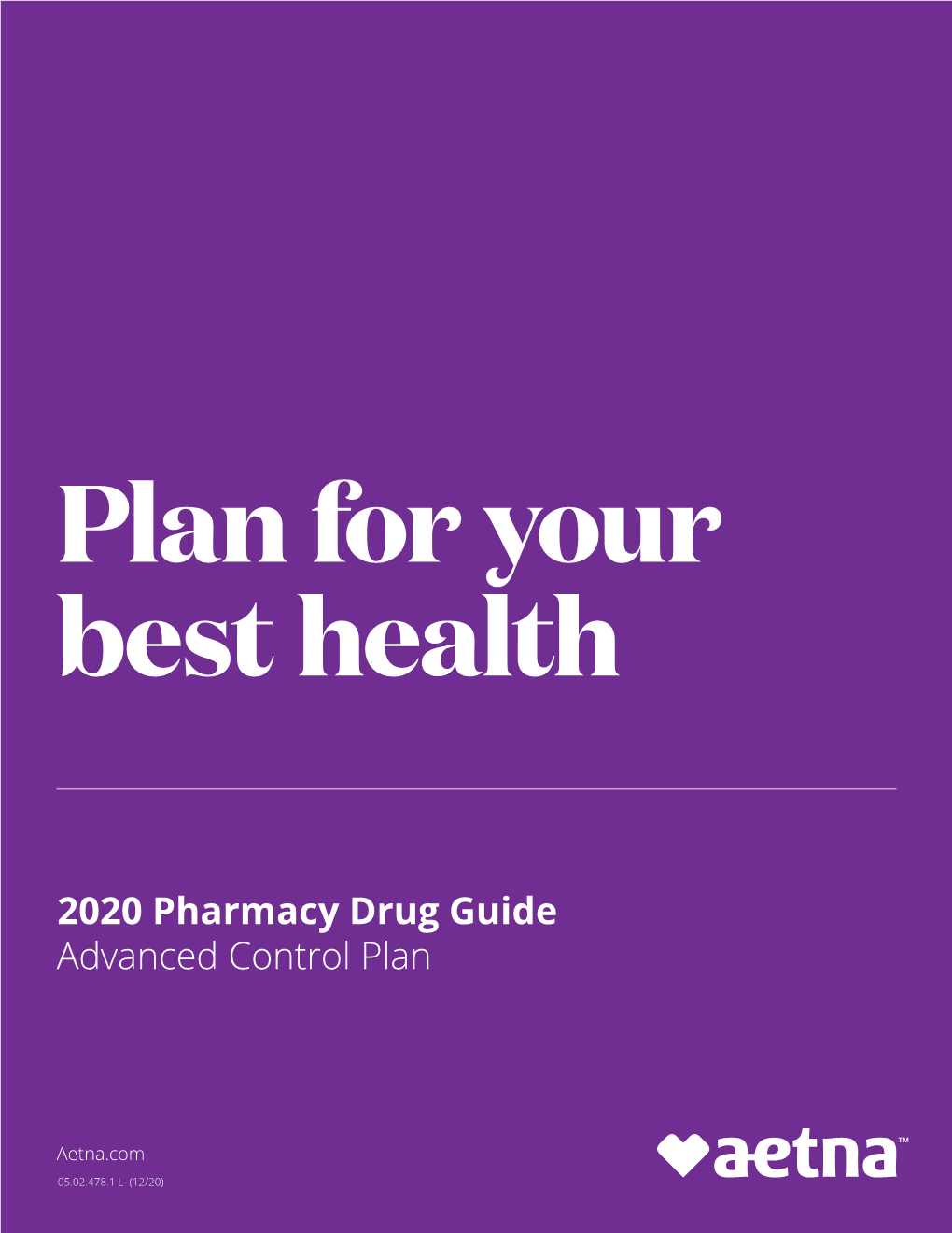 2020 Pharmacy Drug Guide - Advanced Control Plan