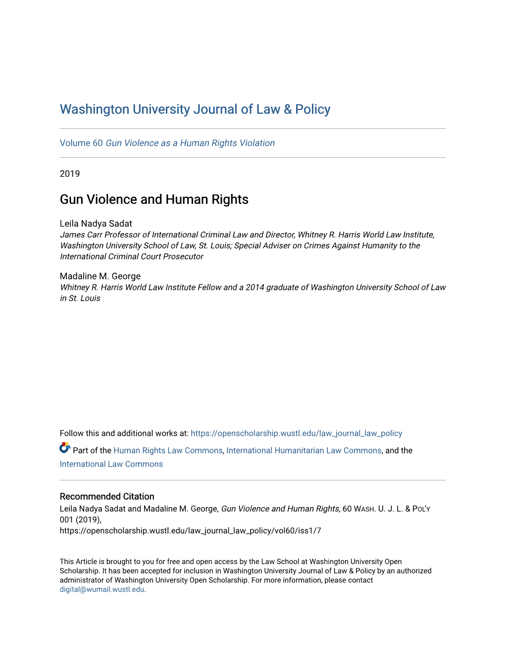 Gun Violence and Human Rights