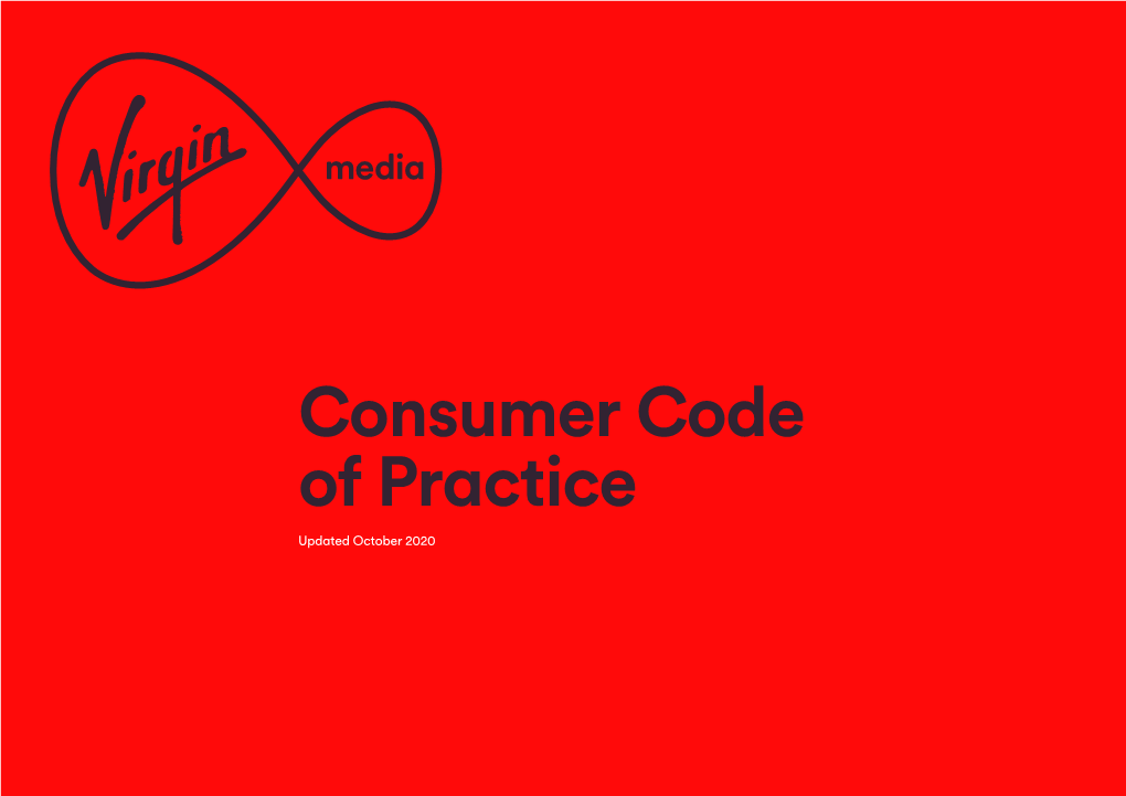 Consumer Code of Practice Updated October 2020 Contents