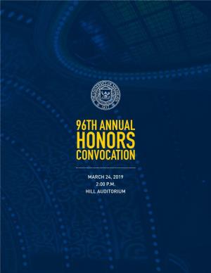 96Th Annual Honors Convocation