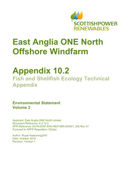 East Anglia ONE North Offshore Windfarm Appendix 10.2