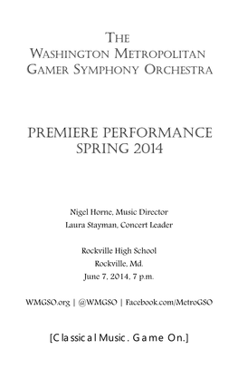 Premiere Performance Spring 2014