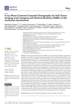 X-Ray Phase-Contrast Computed Tomography for Soft Tissue Imaging at the Imaging and Medical Beamline (IMBL) of the Australian Synchrotron