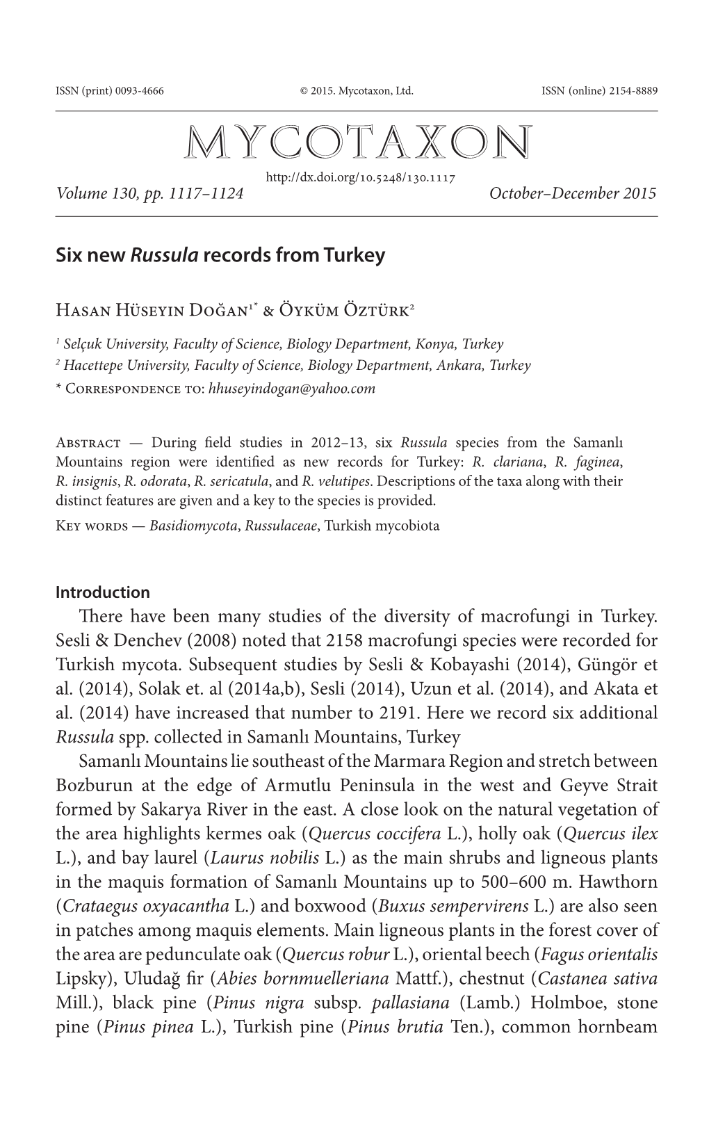 Six New <I>Russula</I>