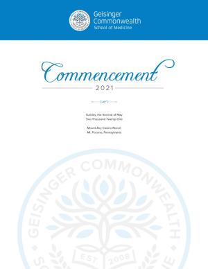 MD Class of 2021 Commencement Program