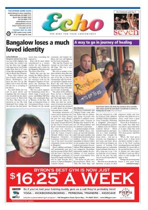 Bangalow Loses a Much Loved Identity