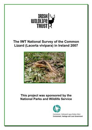 The IWT National Survey of the Common Lizard (Lacerta Vivipara) in Ireland 2007