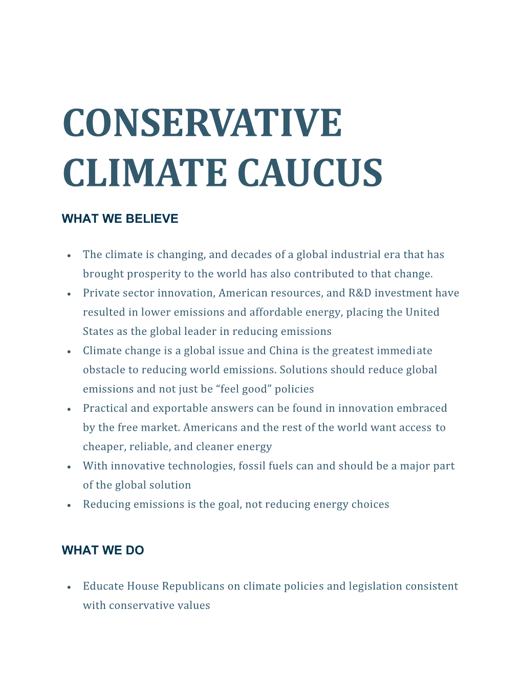 Conservative Climate Caucus
