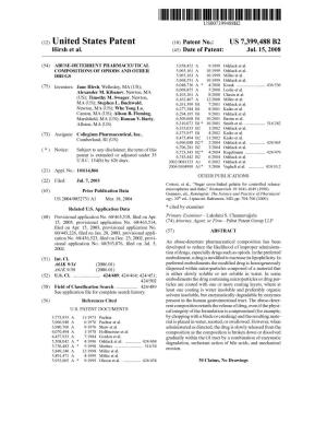 (12) United States Patent (10) Patent No.: US 7,399,488 B2 Hirsh Et Al