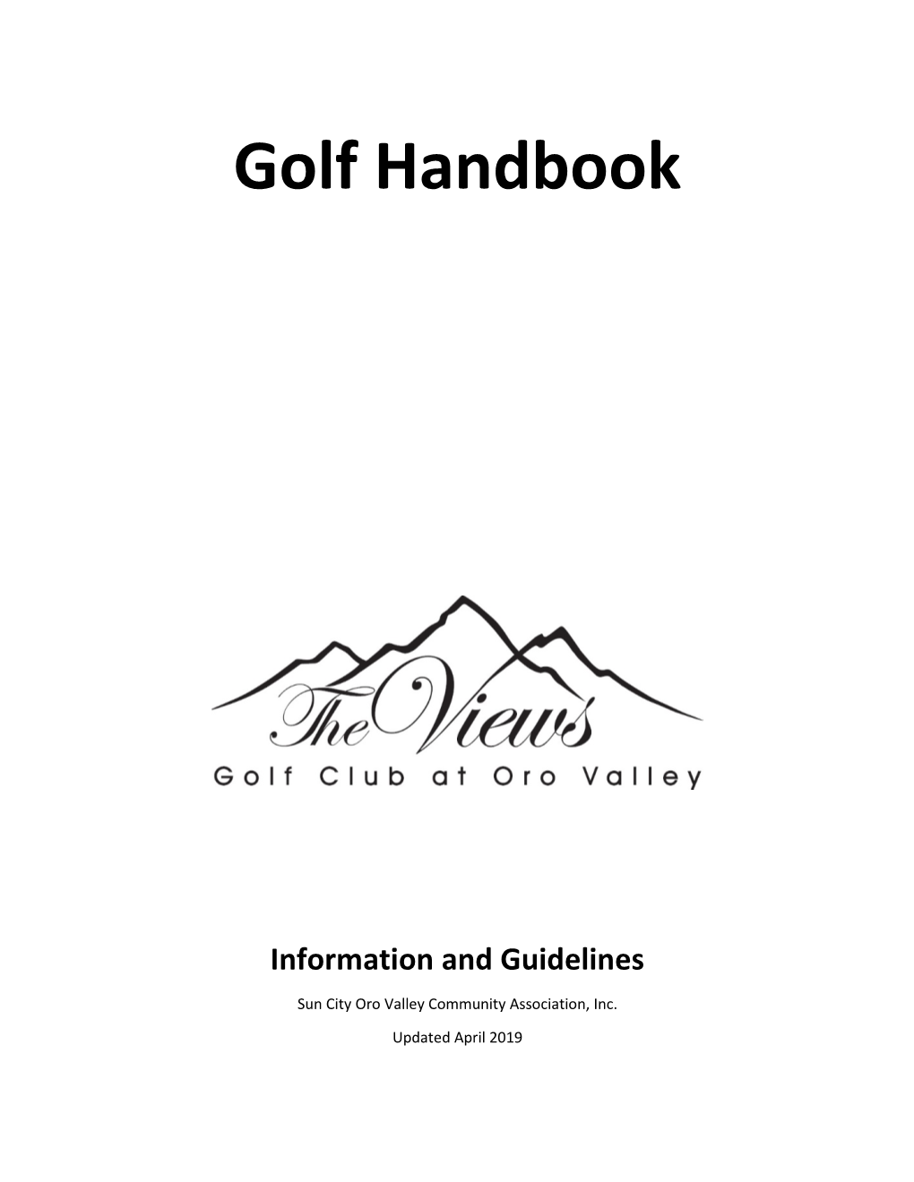 Golf Handbook