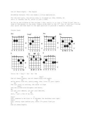 One of These Nights – the Eagles Strumming Pattern