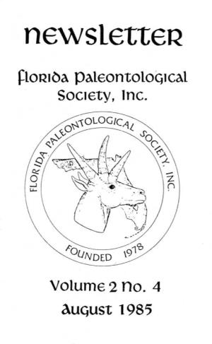 Newsletter R10r1ba Paleontoloq1cal SOC1€Ty, Inc