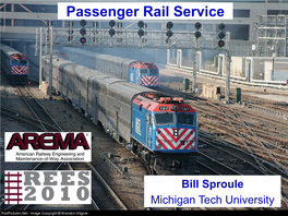 Transit, Commuter, and Intercity Passenger Rail Transportation