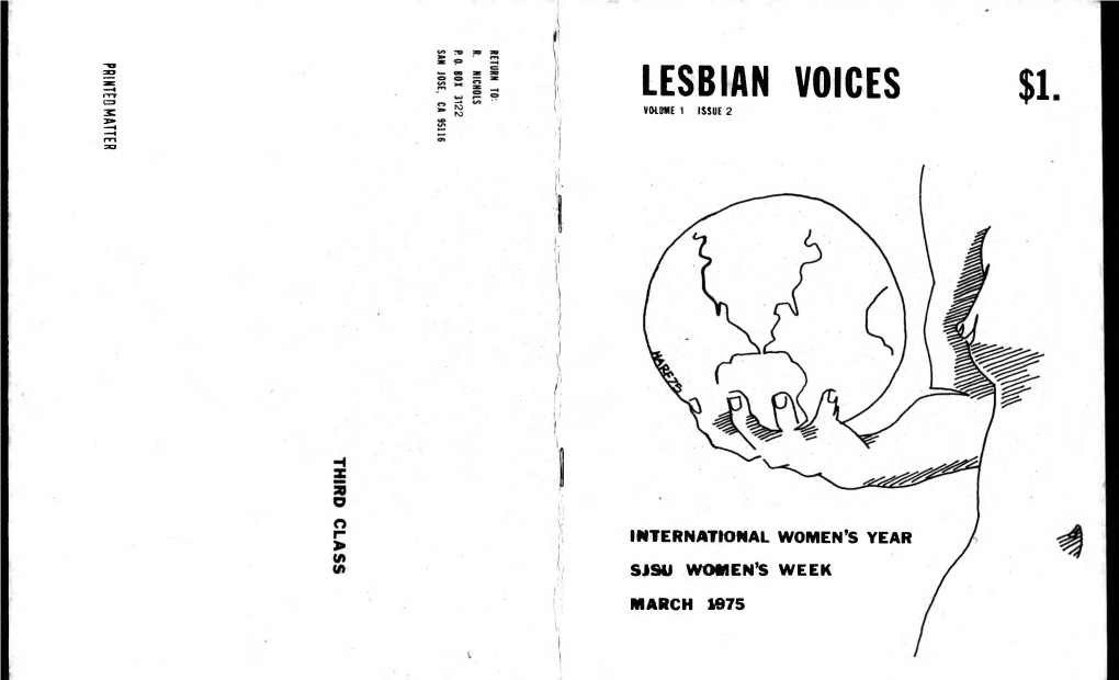 Lesbian Voices $1 Voldme 1 Issue 2