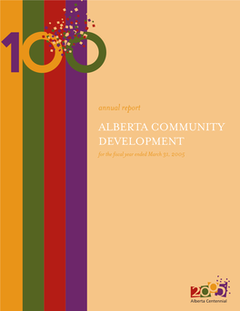 Community Development Communications 740, 10405 Jasper Avenue Edmonton, Alberta T5J 4R7