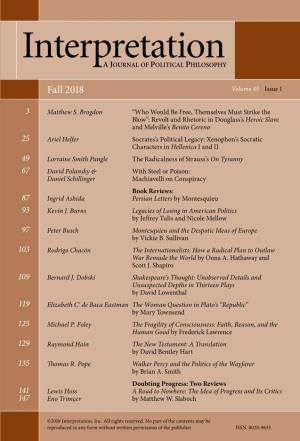 Fall 2018 Volume 45 Issue 1