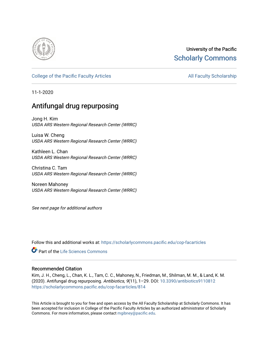 Antifungal Drug Repurposing