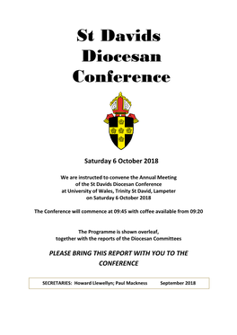 St Davids Diocesan Conference