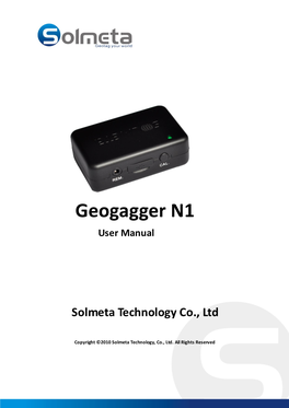 Geogagger N1 User Manual Ver2.0