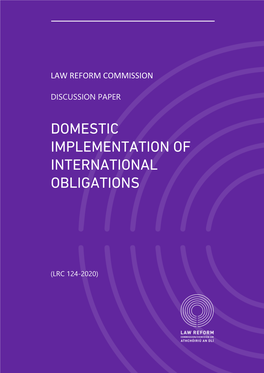 Domestic Implementation of International Obligations