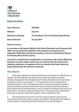ADA3492 Hinchley Wood School Surry 23 July 2019