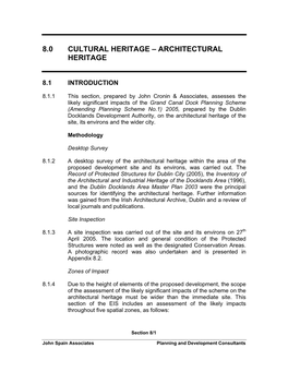 Amended Grand Canal Dock Planning Scheme EIS Architectural Heritage