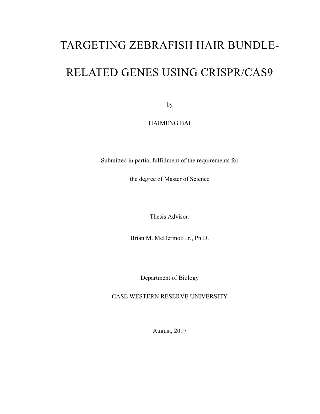 Related Genes Using Crispr/Cas9