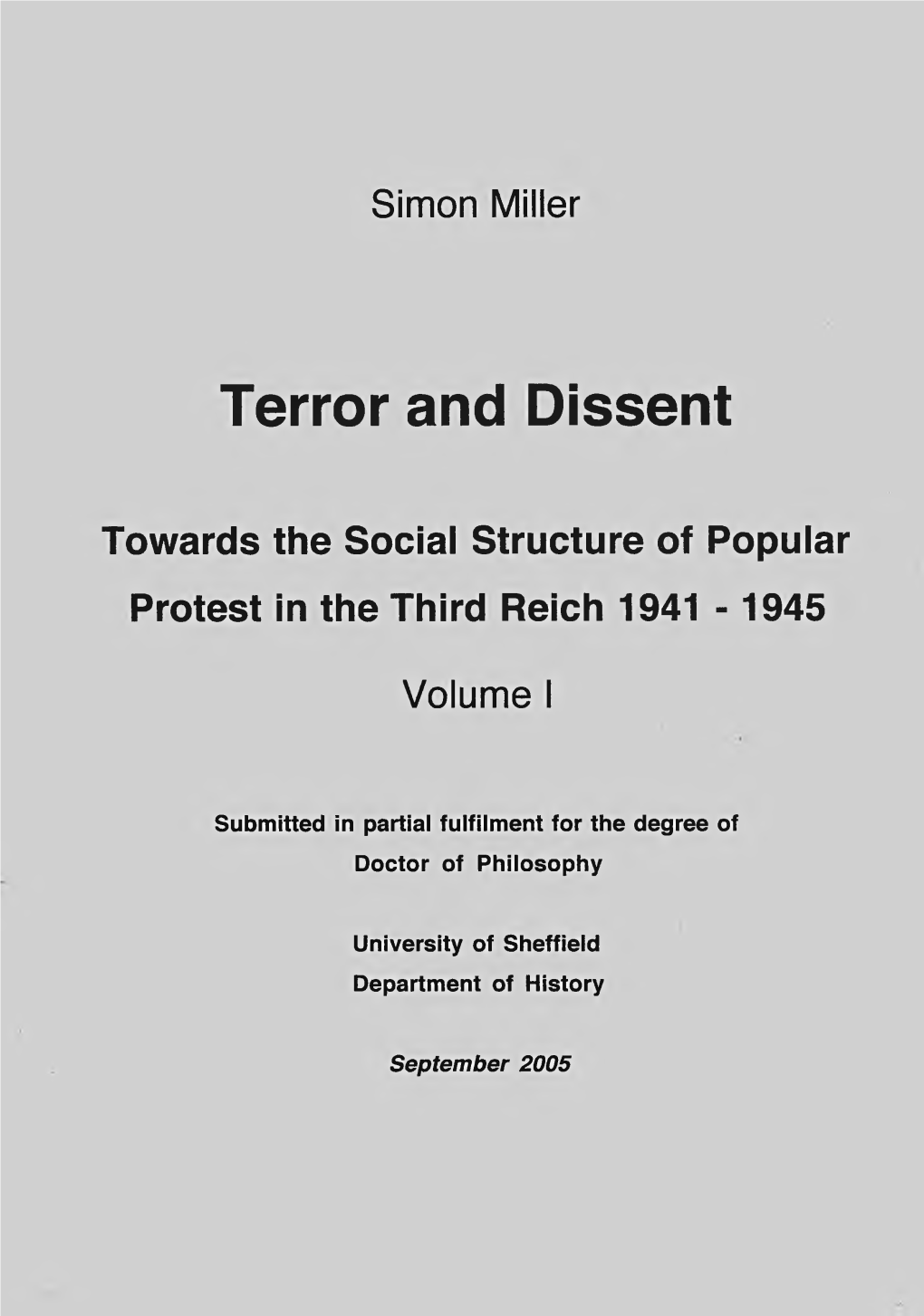 Terror and Dissent