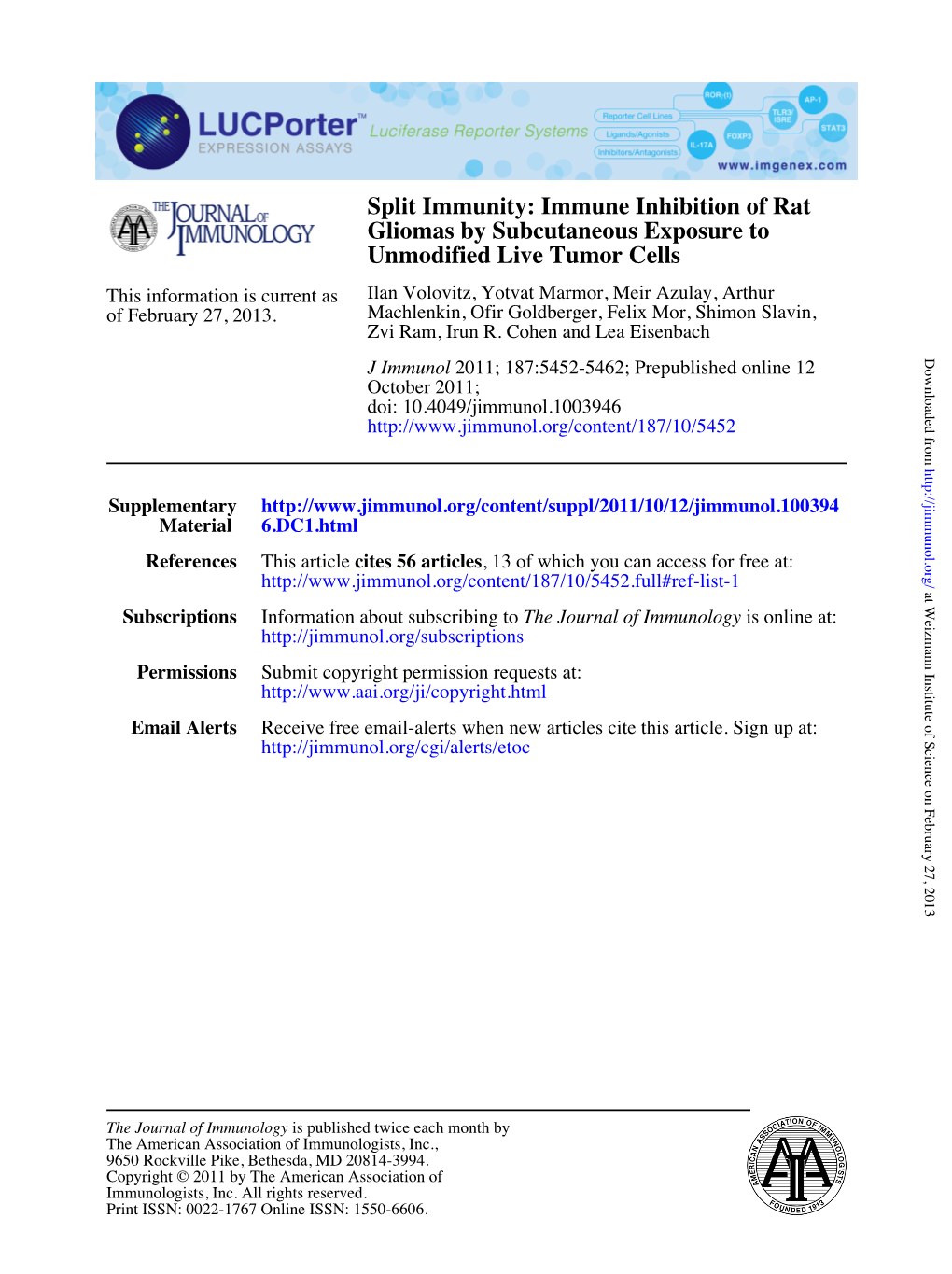 Immune Inhibition Of