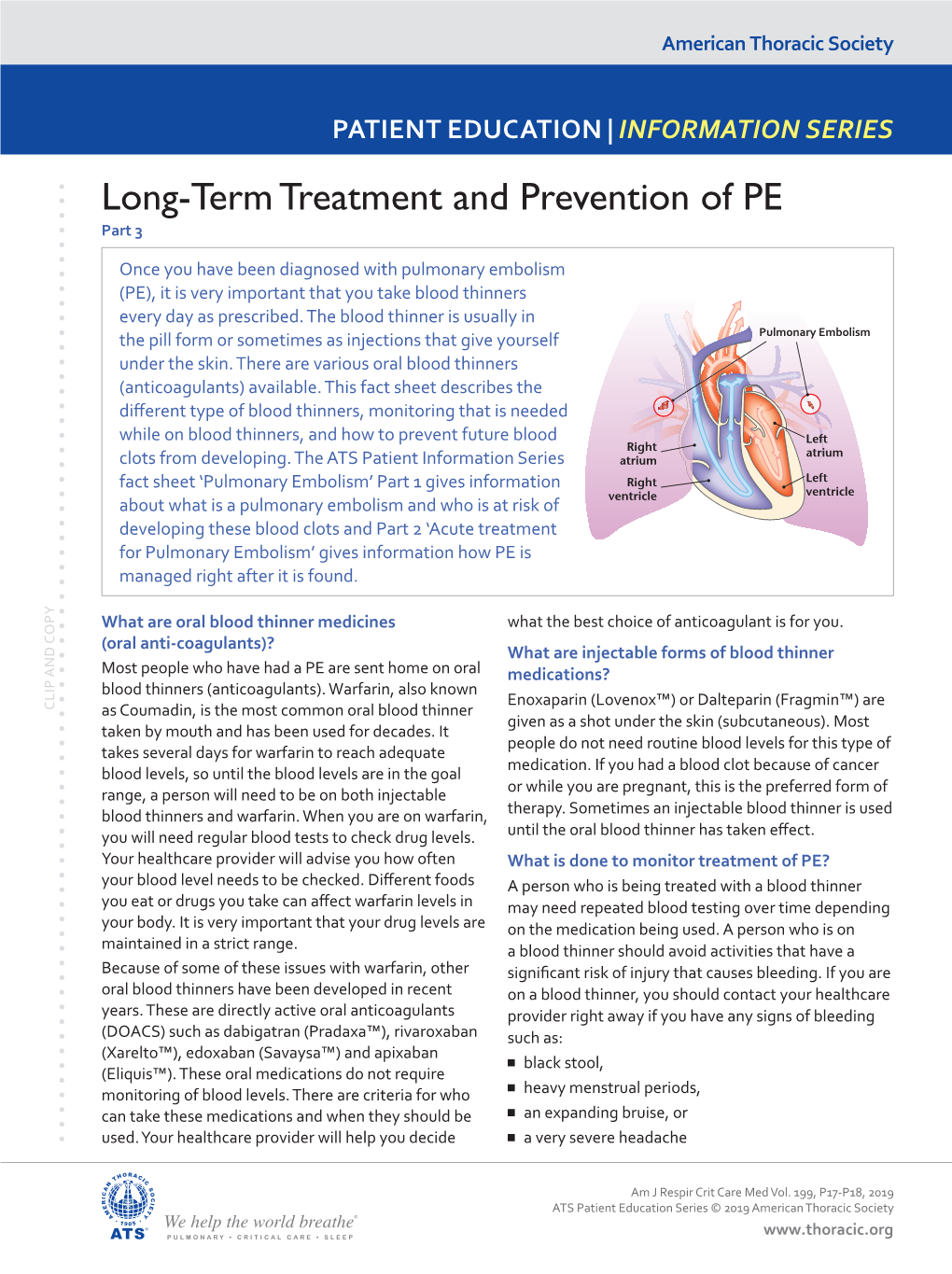 Long-Term Treatment and Prevention of PE: Part 3