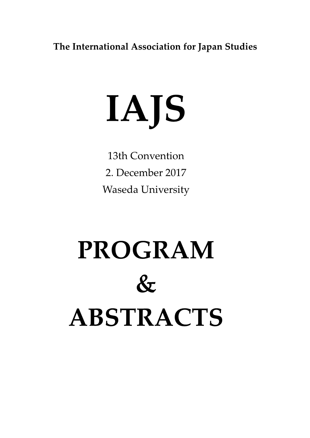 Program & Abstracts