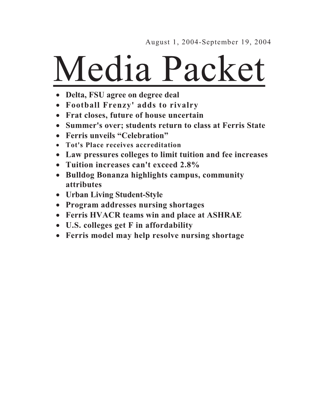 Media Packet