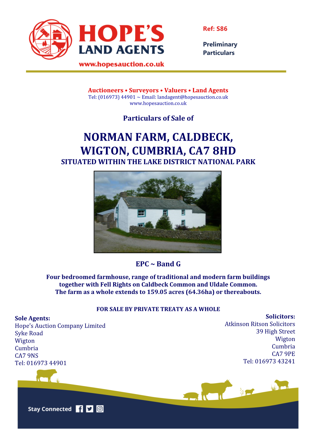 Norman Farm, Caldbeck, Wigton, Cumbria, Ca7 8Hd Situated Within the Lake District National Park