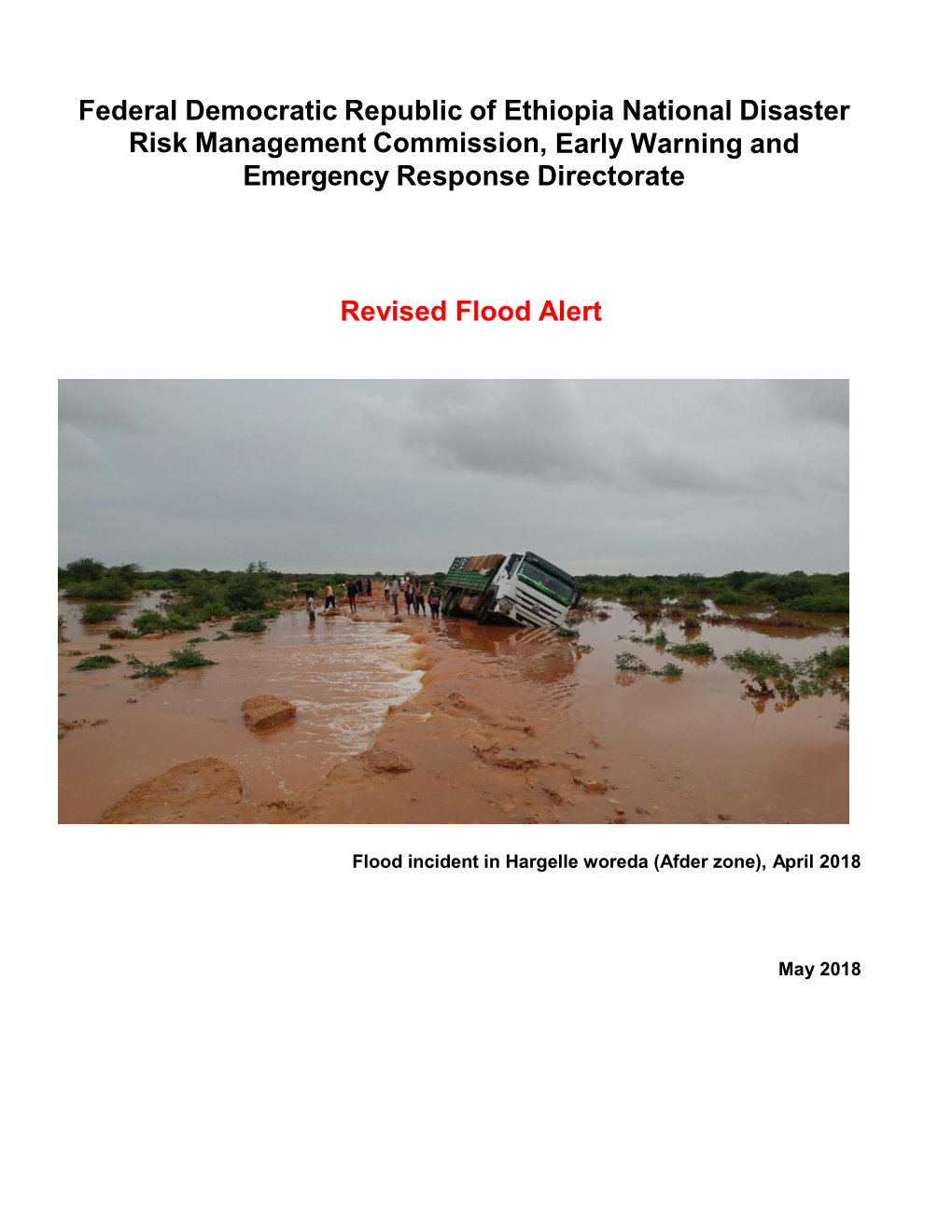 Federal Democratic Republic of Ethiopia National Disaster Risk Management Commission, Early Warning and Emergency Response Directorate