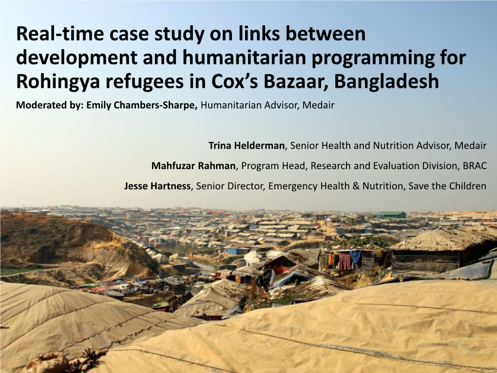 Real-Time Case Study on Links Between Development and Humanitarian